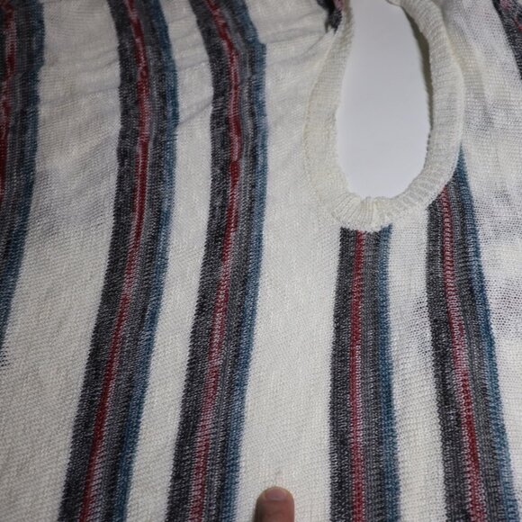 Torrid Striped Aztec Boho Open Front Fringe Sweater Vest, 1X - Picture 12 of 13